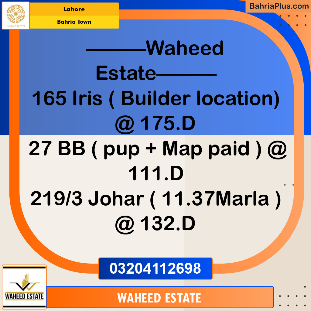 10 Marla Residential Plot for Sale in Bahria Town, Lahore - (BP-253595)