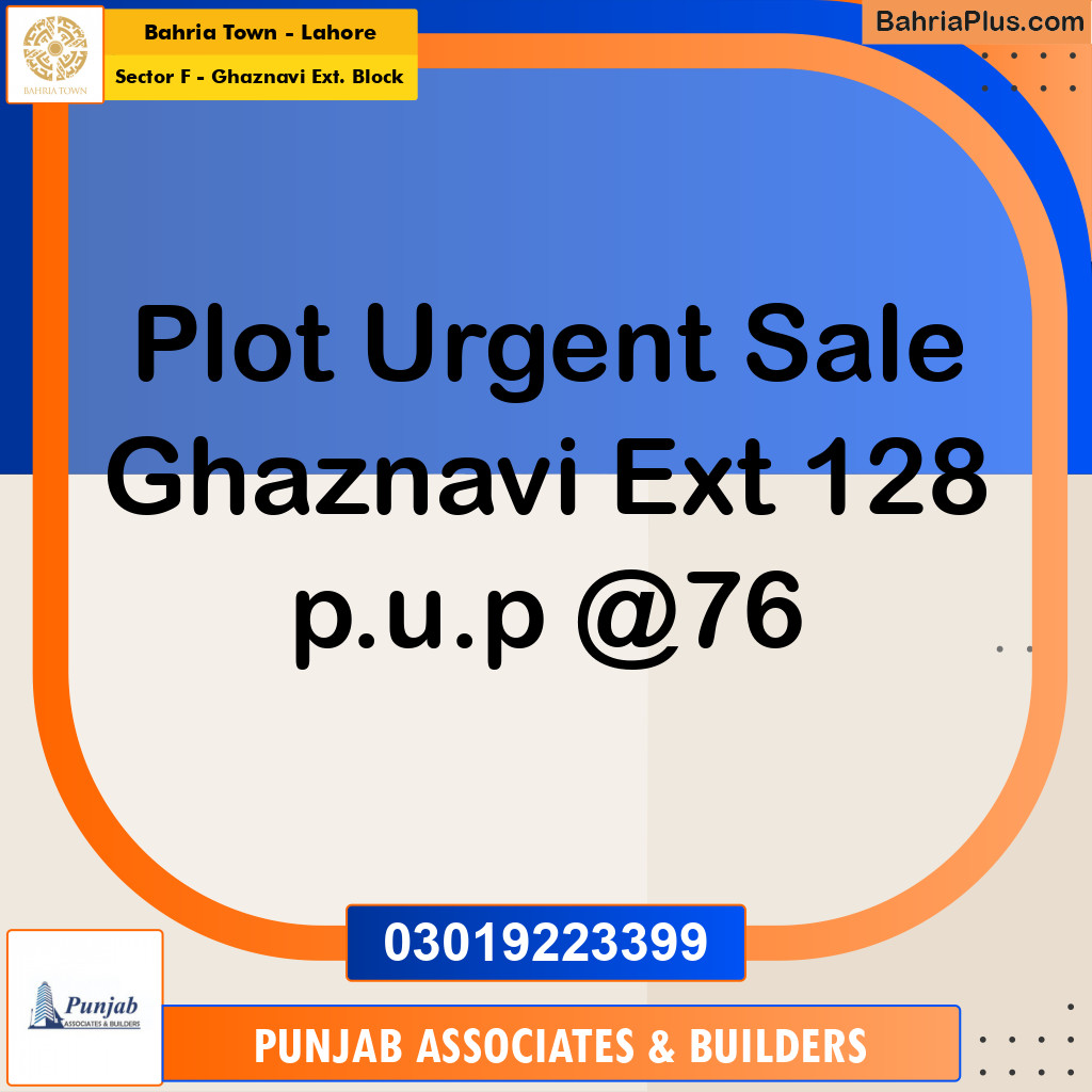 5 Marla Residential Plot for Sale in Sector F - Ghaznavi Ext. Block -  Bahria Town, Lahore - (BP-253600)