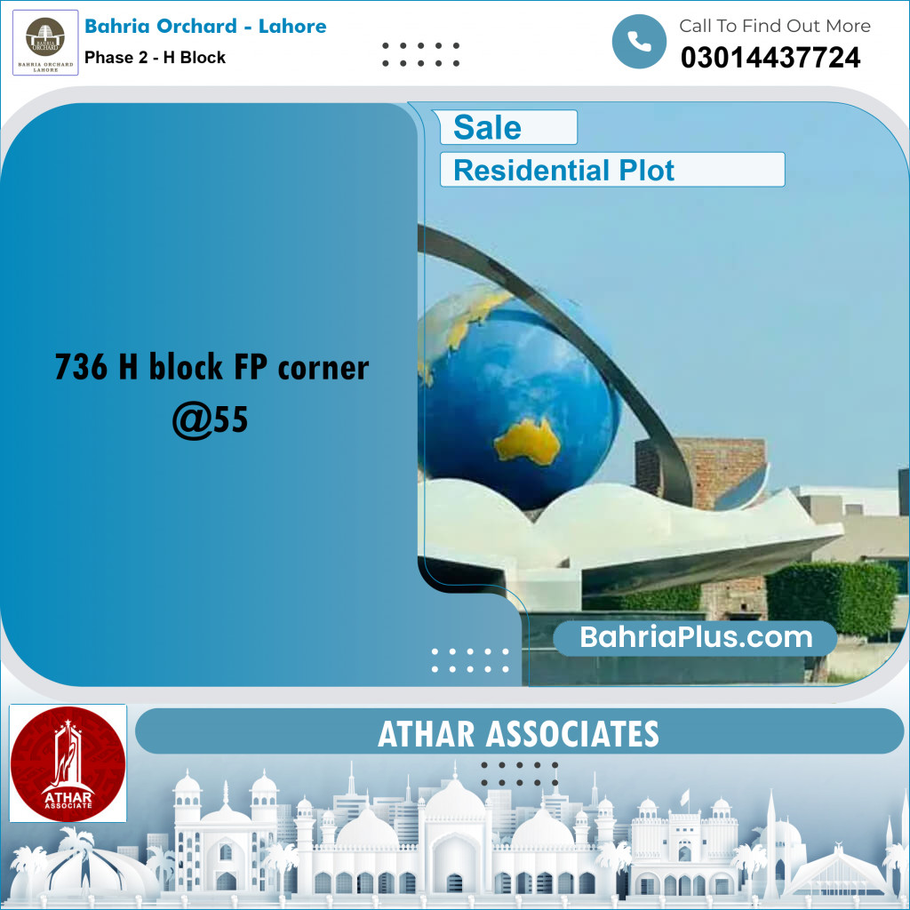 5 Marla Residential Plot for Sale in Phase 2 - H Block -  Bahria Orchard, Lahore - (BP-253638)