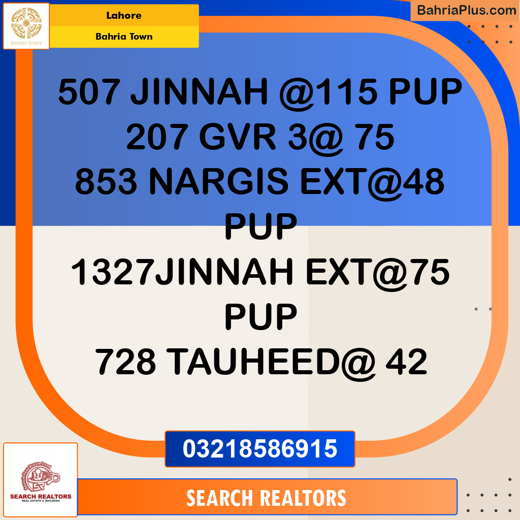 Residential Plot for Sale in Bahria Town, Lahore - (BP-253687)