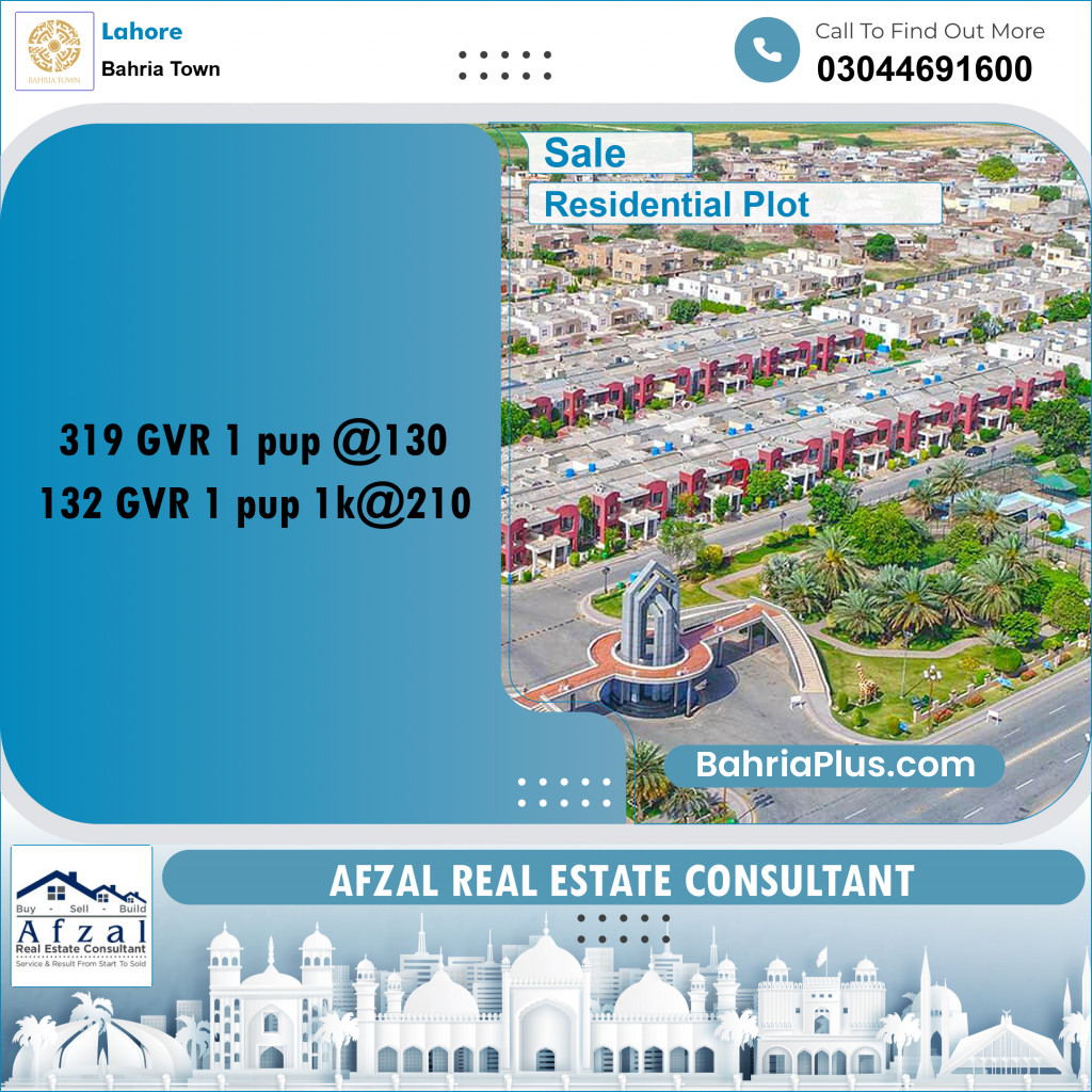 Residential Plot for Sale in Bahria Town, Lahore - (BP-253706)