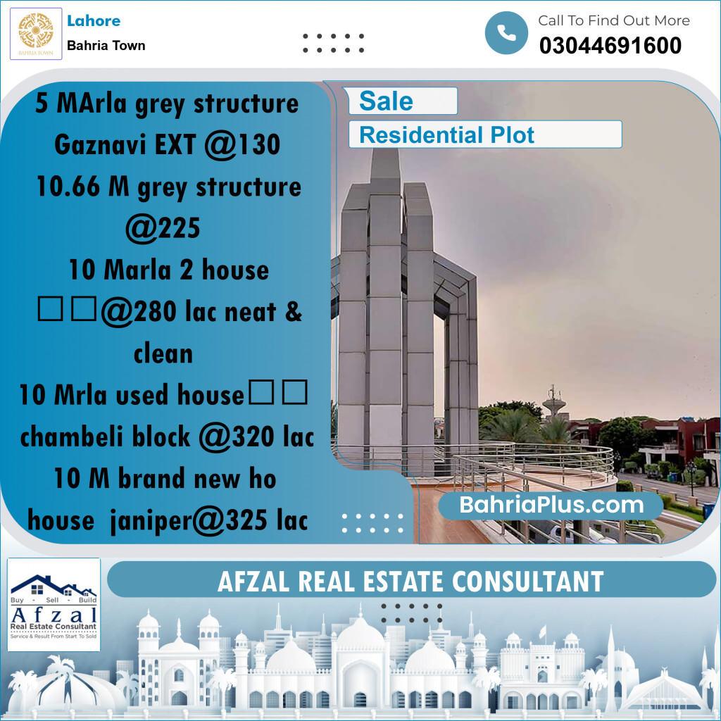 Residential Plot for Sale in Bahria Town, Lahore - (BP-253715)