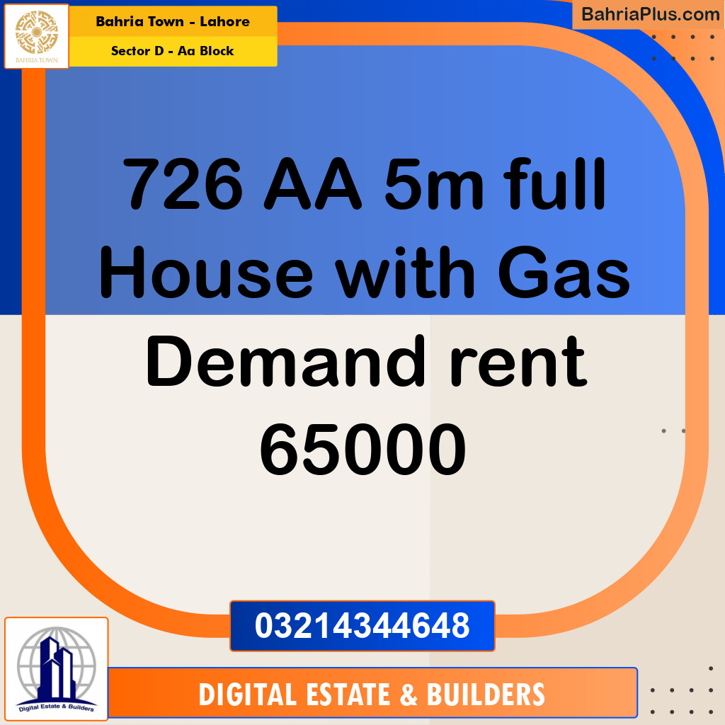 5 Marla Residential House for Rent in Sector D - AA Block -  Bahria Town, Lahore - (BP-253744)