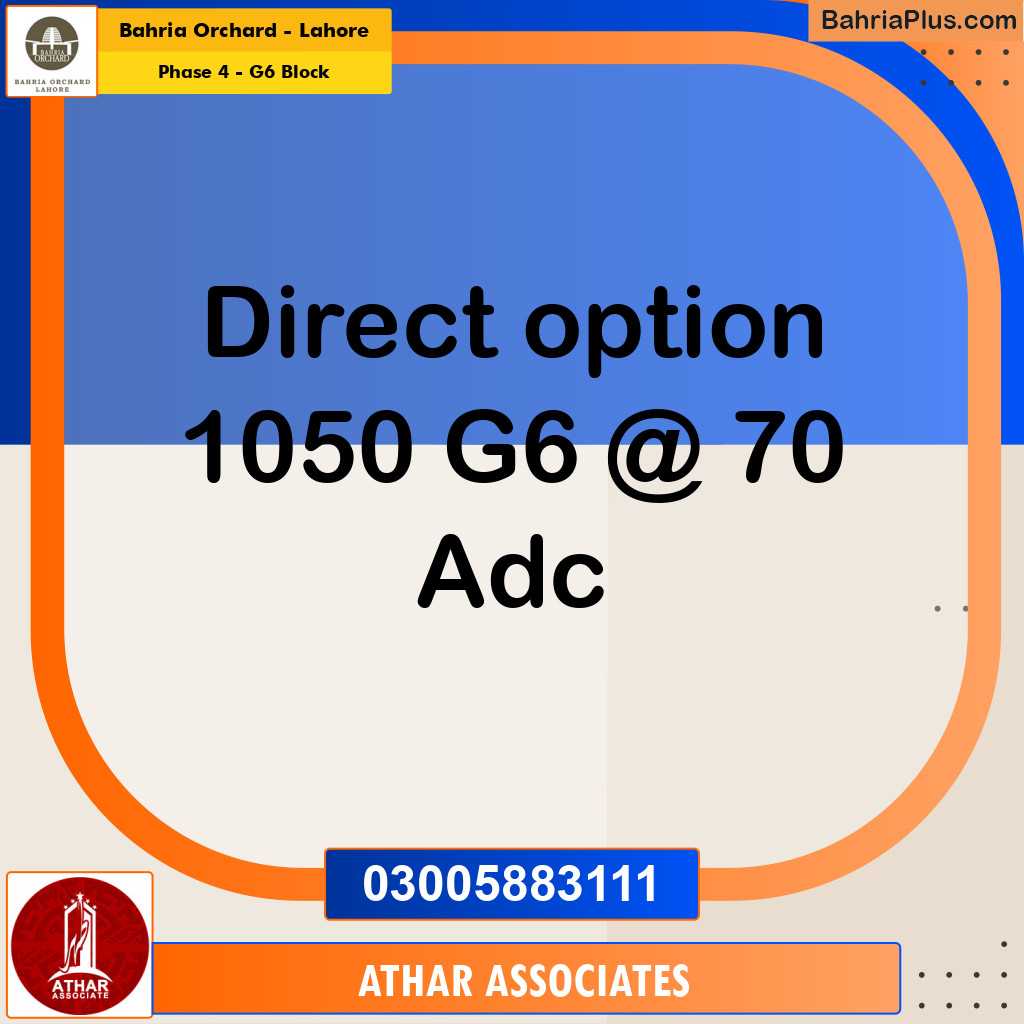 10 Marla Residential Plot for Sale in Phase 4 - G6 Block -  Bahria Orchard, Lahore - (BP-253769)