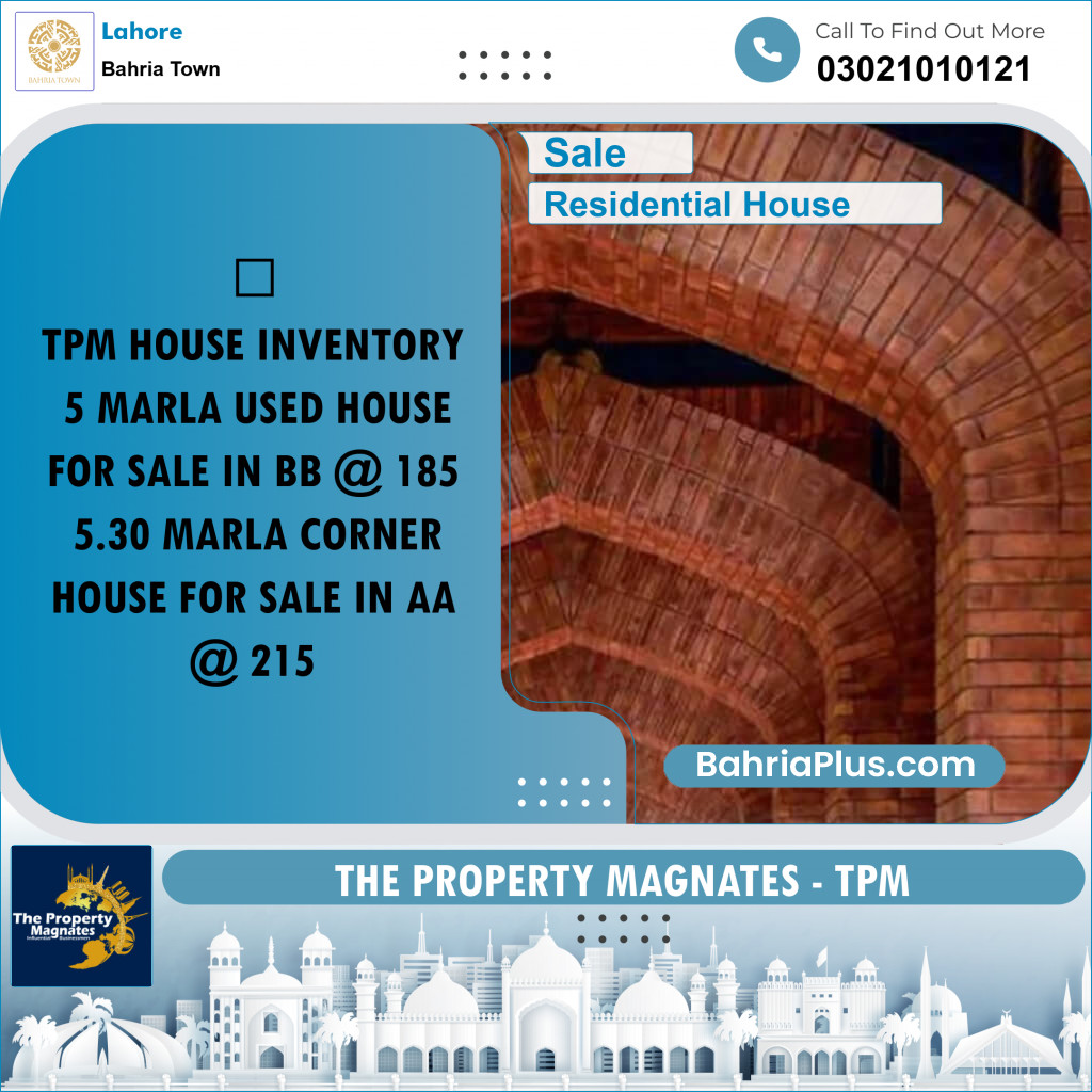 Residential House for Sale in Bahria Town, Lahore - (BP-253847)