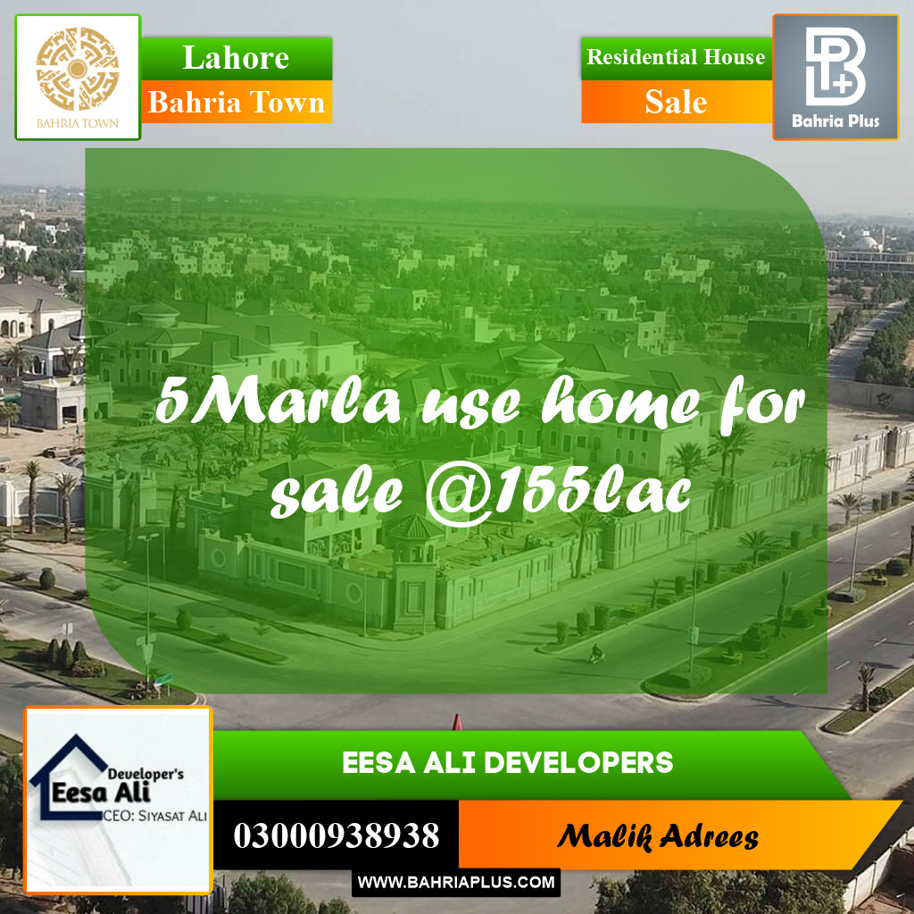 Residential House for Sale in Bahria Town, Lahore - (BP-253908)