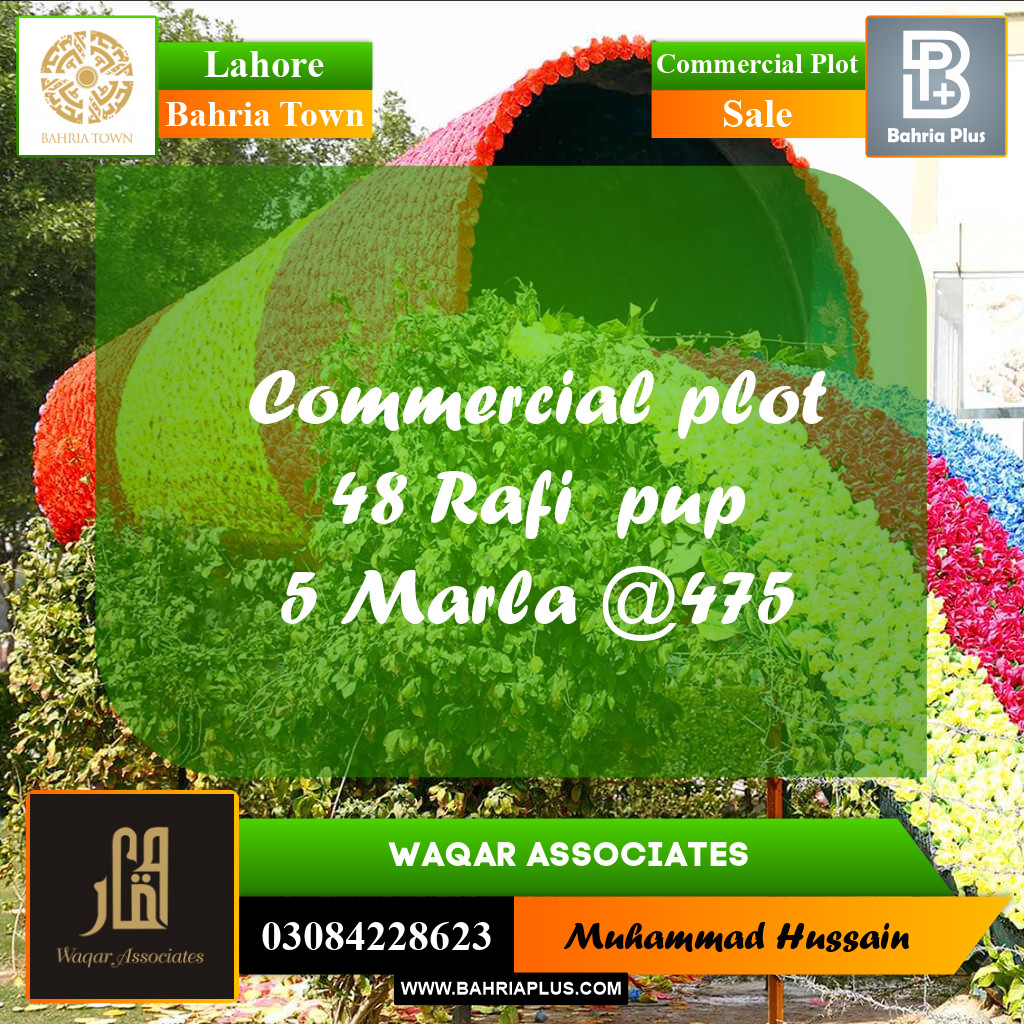 Commercial Plot for Sale in Bahria Town, Lahore - (BP-253914)