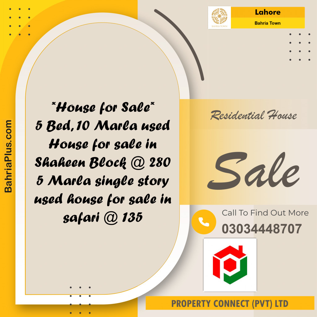 Residential House for Sale in Bahria Town, Lahore - (BP-253920)