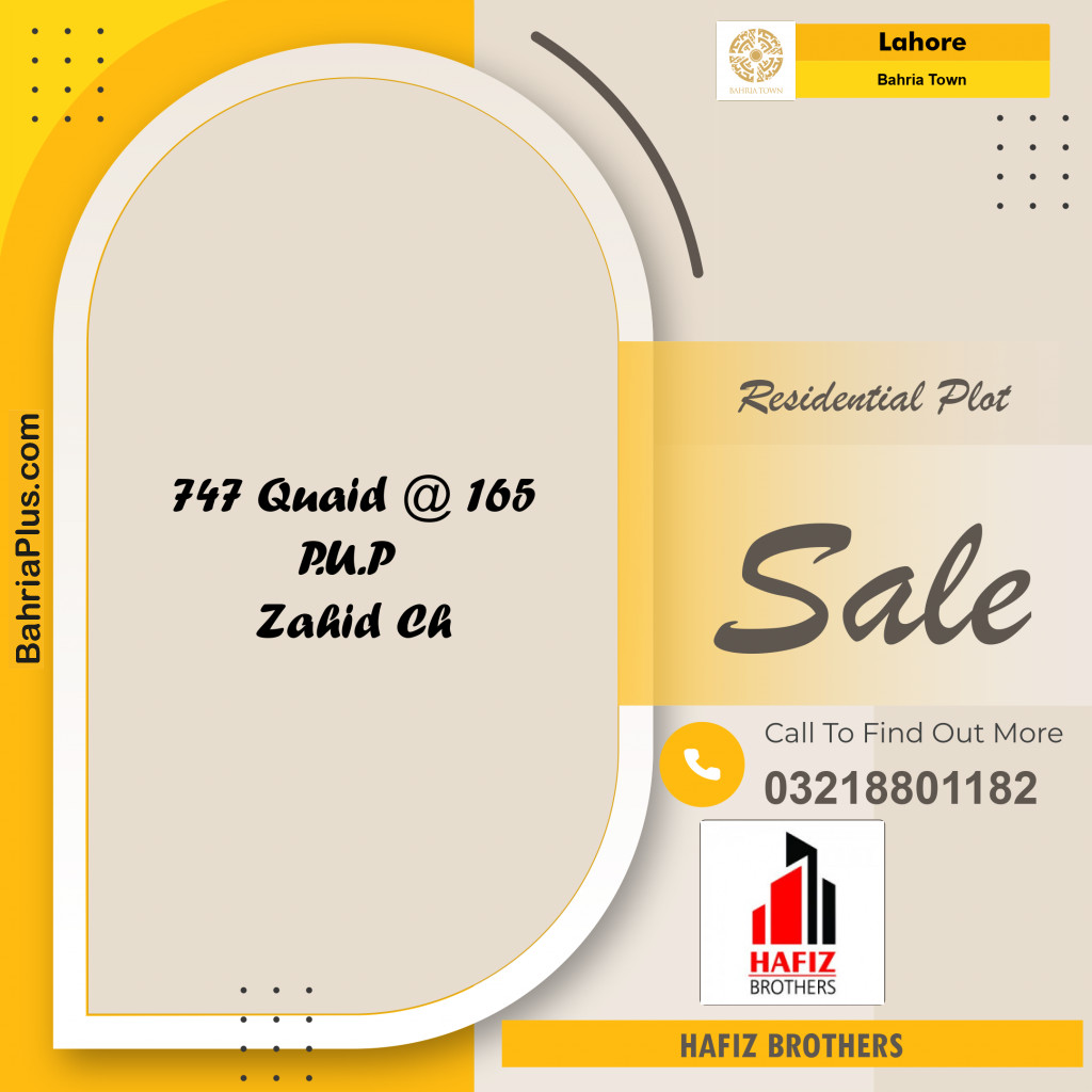 10 Marla Residential Plot for Sale in Bahria Town, Lahore - (BP-253949)