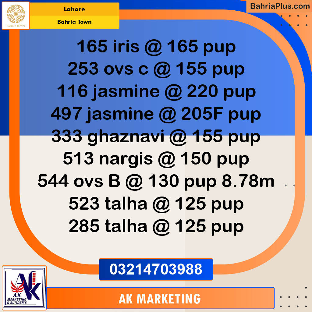 Residential Plot for Sale in Bahria Town, Lahore - (BP-253966)