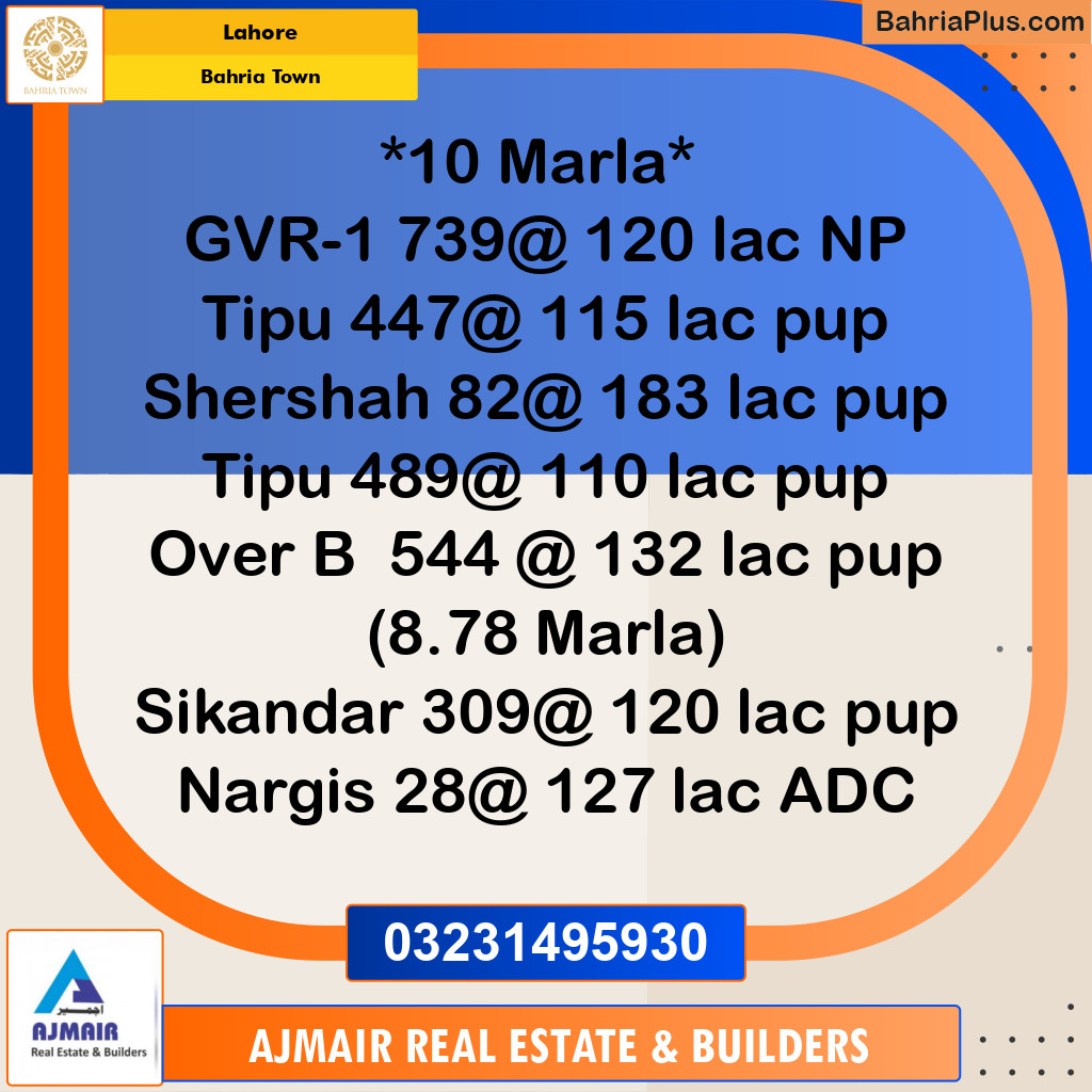 Residential Plot for Sale in Bahria Town, Lahore - (BP-254074)