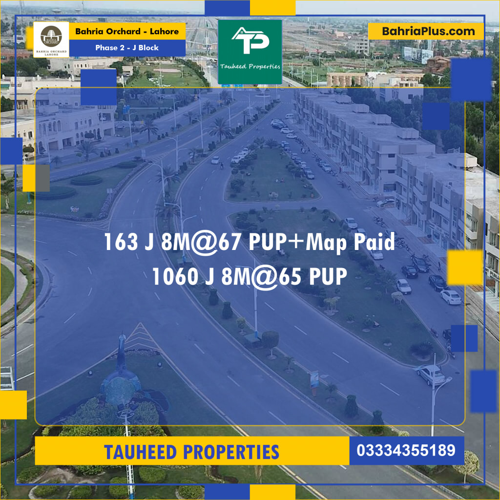 8 Marla Residential Plot for Sale in Phase 2 - J Block -  Bahria Orchard, Lahore - (BP-254108)
