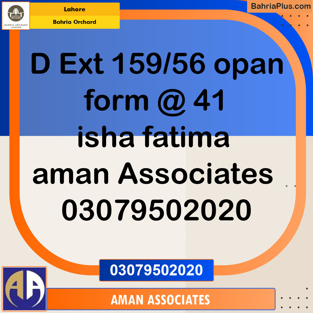 Residential Plot for Sale in Bahria Orchard, Lahore - (BP-254204)