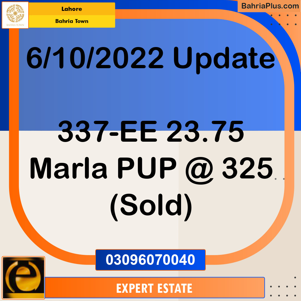 23.75 Marla Residential Plot for Sale in Bahria Town, Lahore - (BP-254239)