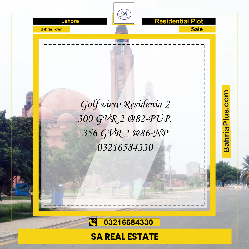 Residential Plot for Sale in Bahria Town, Lahore - (BP-254331)