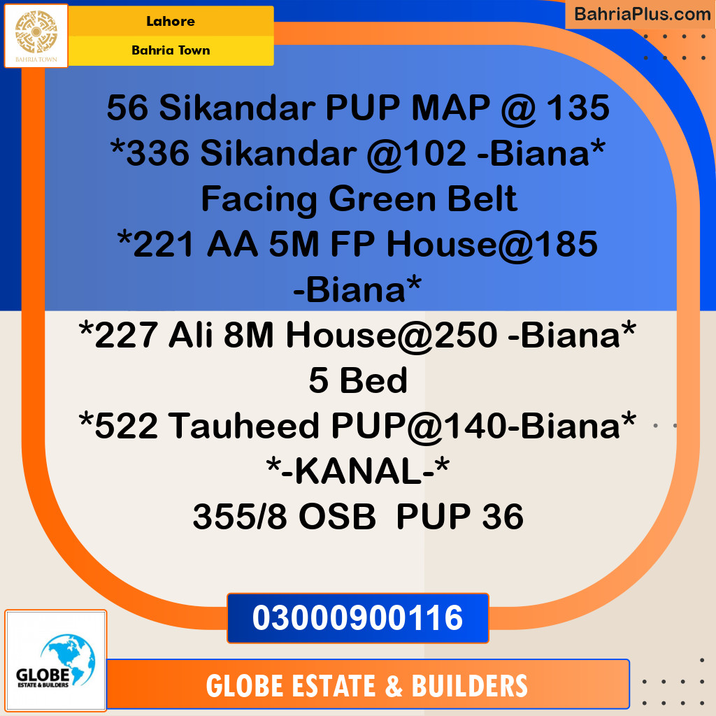 Residential Plot for Sale in Bahria Town, Lahore - (BP-254356)