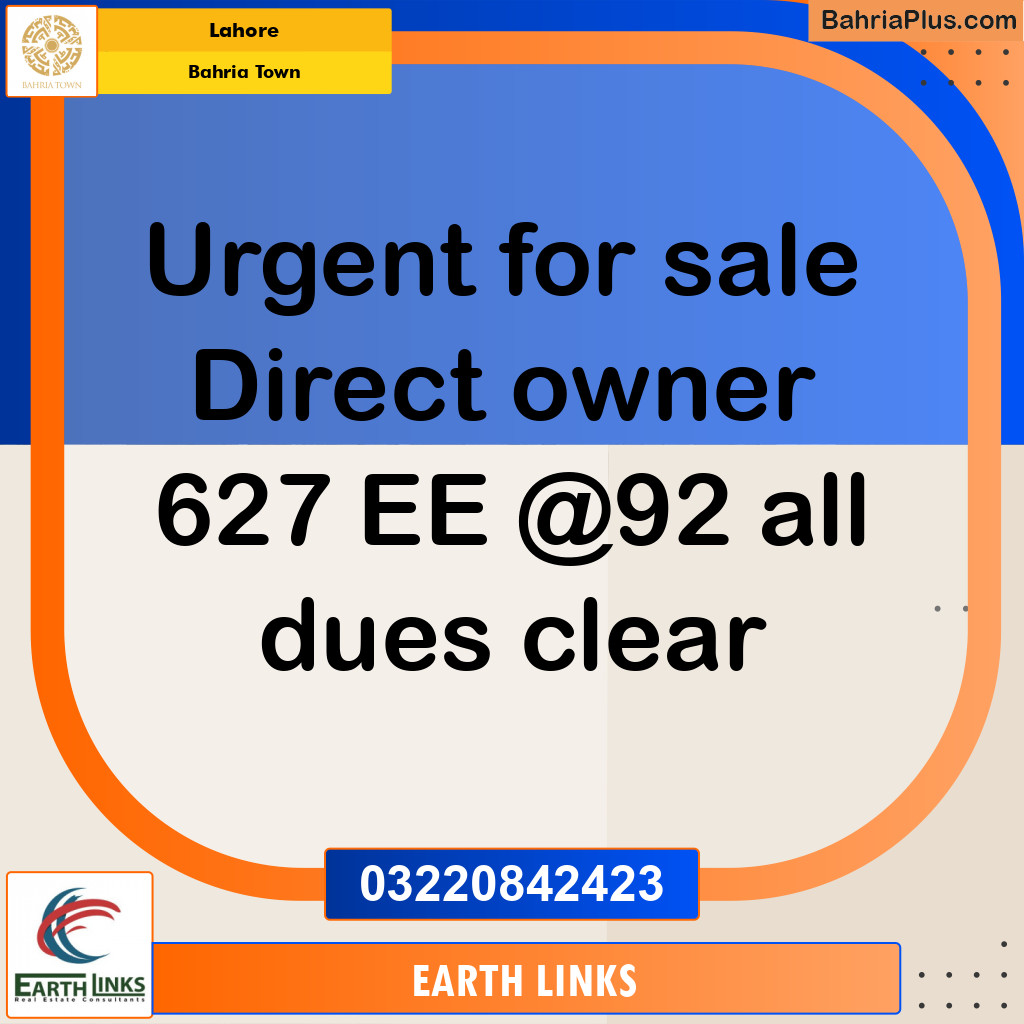 Residential Plot for Sale in Bahria Town, Lahore - (BP-254423)