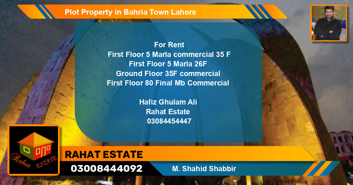 Commercial Plot for Sale in Bahria Town, Lahore - (BP-25445)