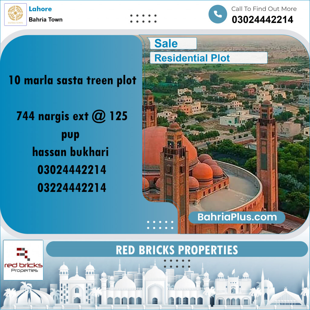 Residential Plot for Sale in Bahria Town, Lahore - (BP-254477)