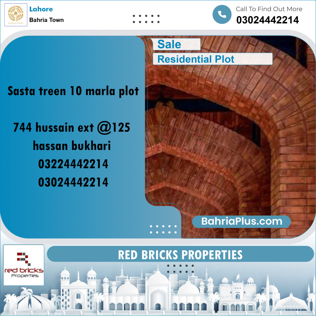 Residential Plot for Sale in Bahria Town, Lahore - (BP-254481)
