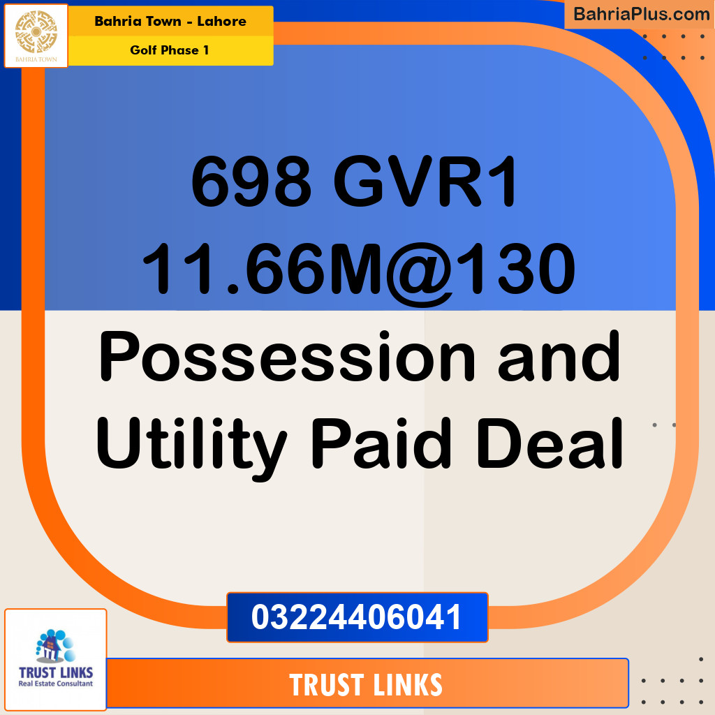 11 Marla Residential Plot for Sale in Golf Phase 1 -  Bahria Town, Lahore - (BP-254626)