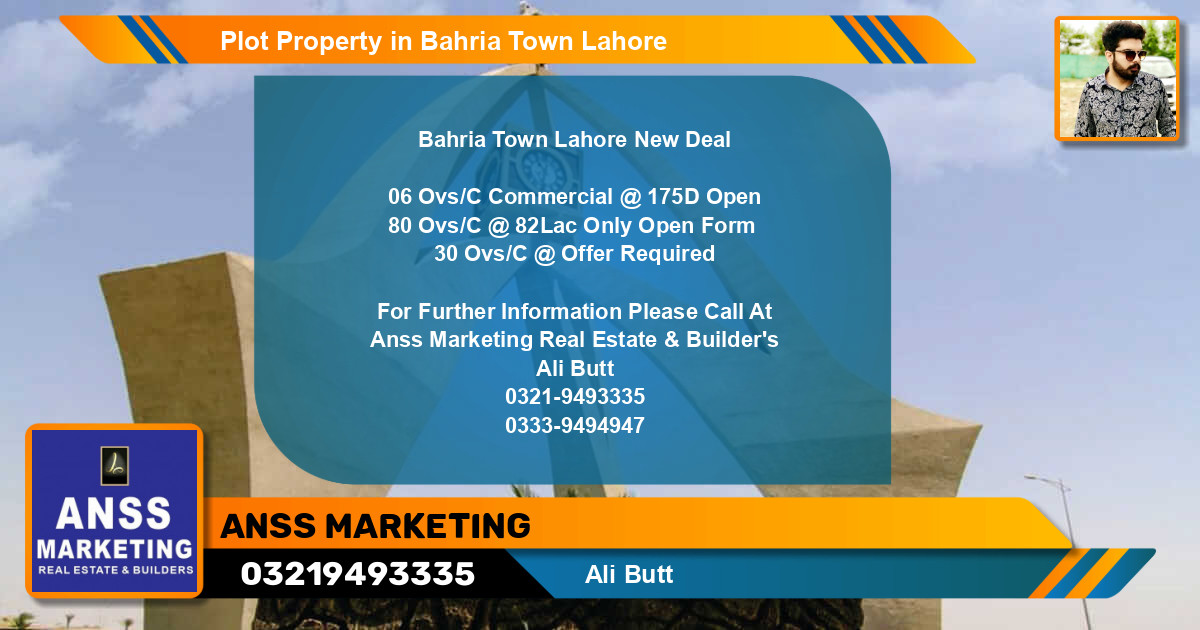 Commercial Plot for Sale in Bahria Town, Lahore - (BP-25472)