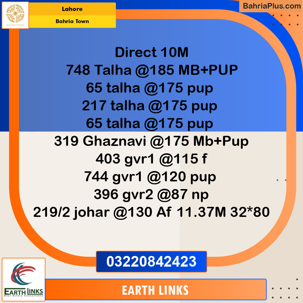 Residential Plot for Sale in Bahria Town, Lahore - (BP-254766)