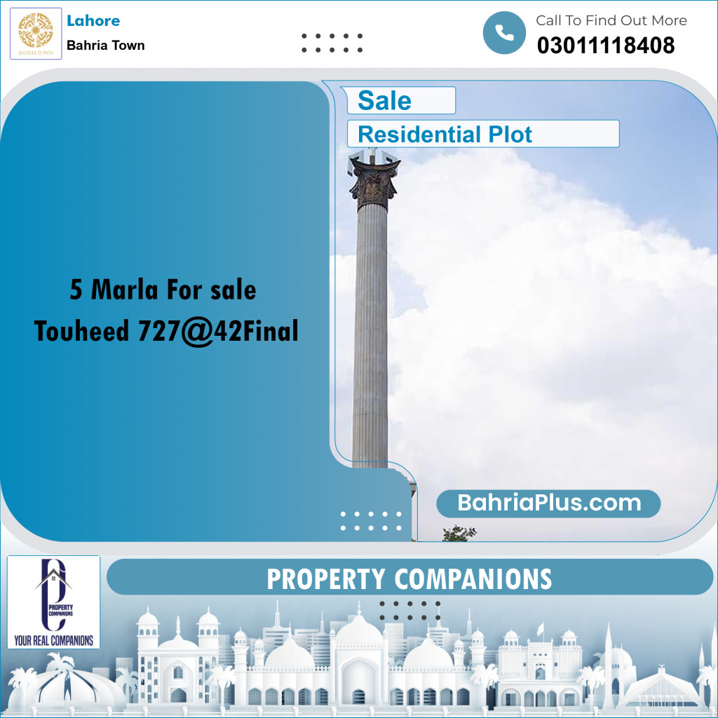 Residential Plot for Sale in Bahria Town, Lahore - (BP-254835)