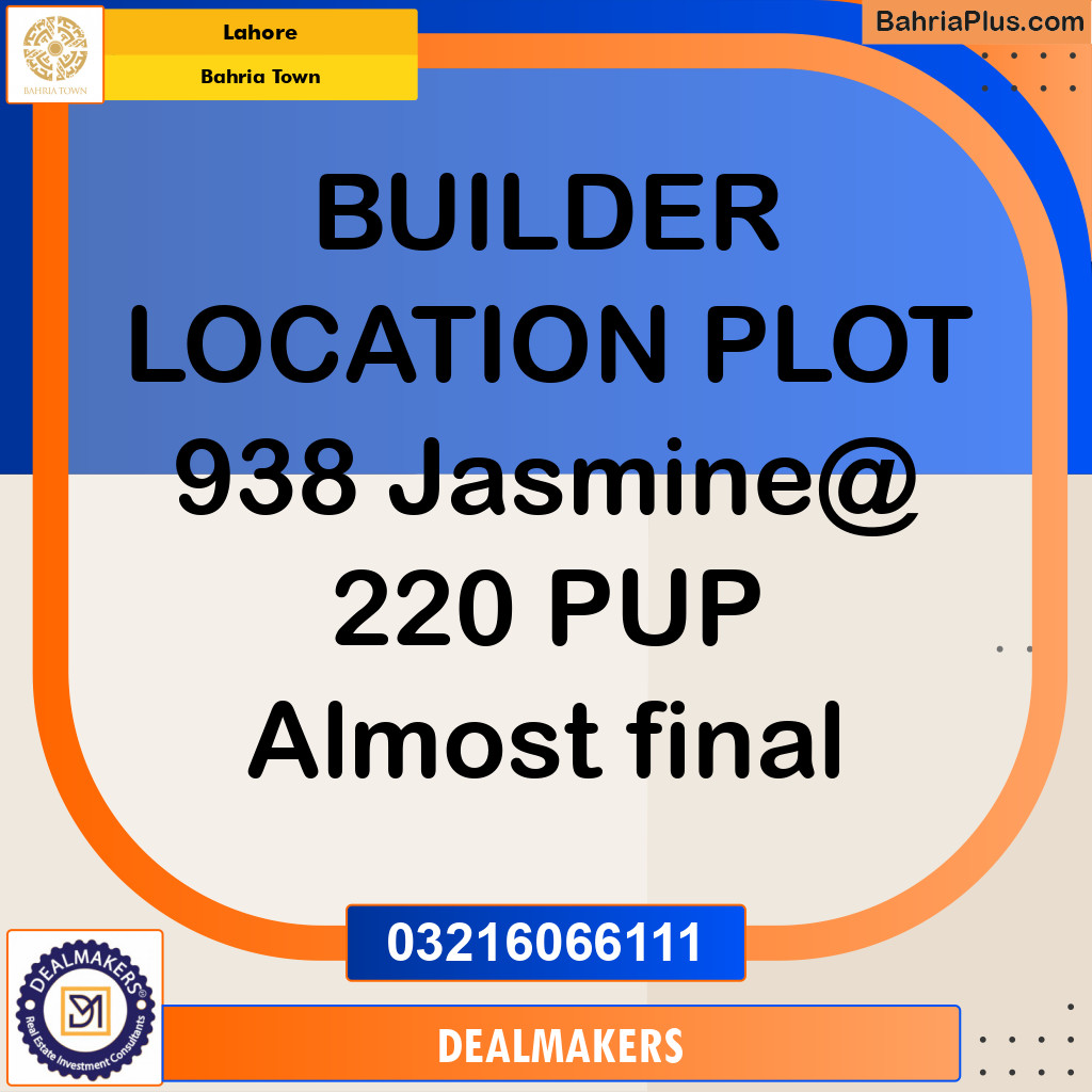 Residential Plot for Sale in Bahria Town, Lahore - (BP-254868)