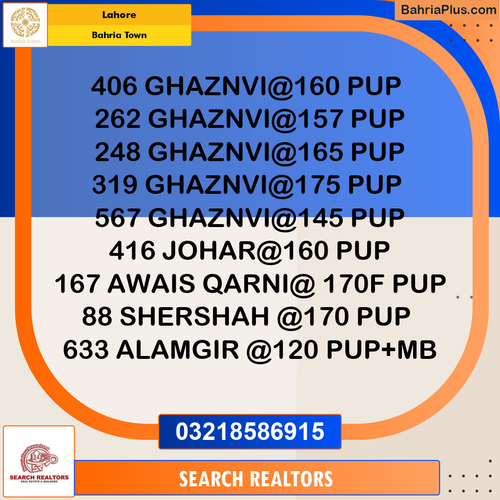 Residential Plot for Sale in Bahria Town, Lahore - (BP-254881)