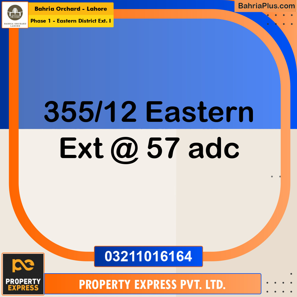 5 Marla Residential Plot for Sale in Phase 1 - Eastern District Ext. I -  Bahria Orchard, Lahore - (BP-254904)