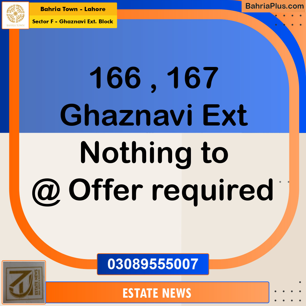 Residential Plot for Sale in Sector F - Ghaznavi Ext. Block -  Bahria Town, Lahore - (BP-254952)