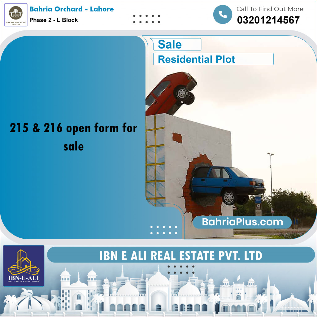 8 Kanal Residential Plot for Sale in Phase 2 - L Block -  Bahria Orchard, Lahore - (BP-254990)