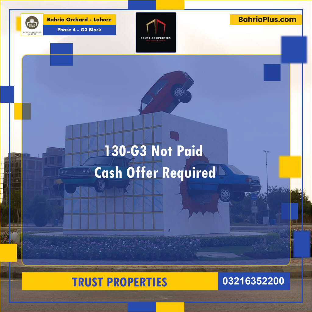 Residential Plot for Sale in Phase 4 - G3 Block -  Bahria Orchard, Lahore - (BP-255080)