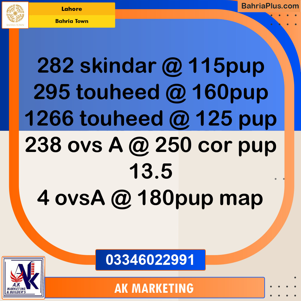 10 Marla Residential Plot for Sale in Bahria Town, Lahore - (BP-255113)