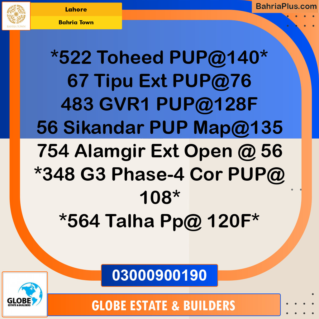 Residential Plot for Sale in Bahria Town, Lahore - (BP-255133)