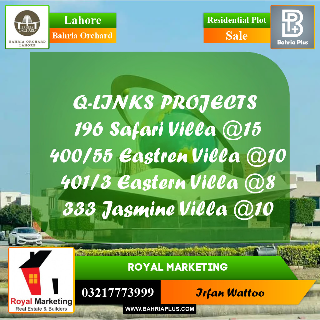 Residential Plot for Sale in Bahria Orchard, Lahore - (BP-255163)