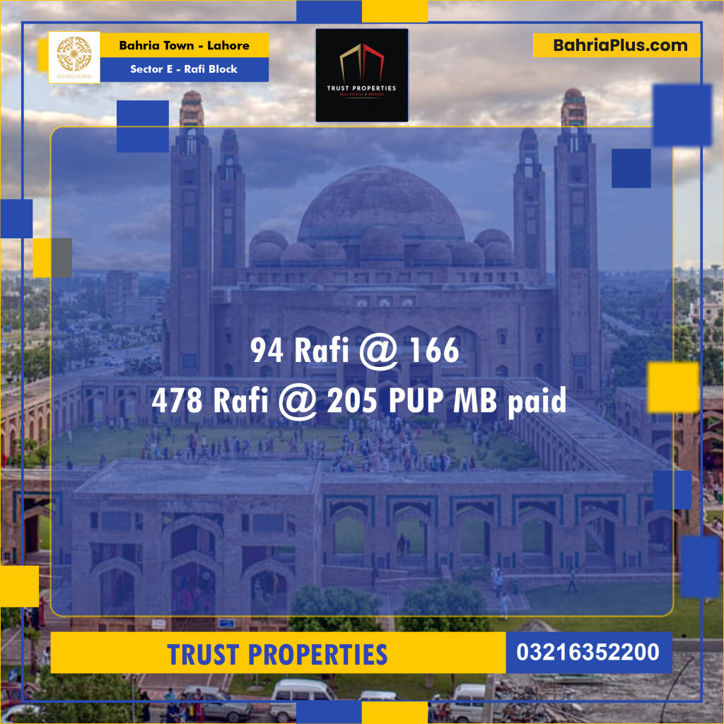 10 Marla Residential Plot for Sale in Sector E - Rafi Block -  Bahria Town, Lahore - (BP-255164)