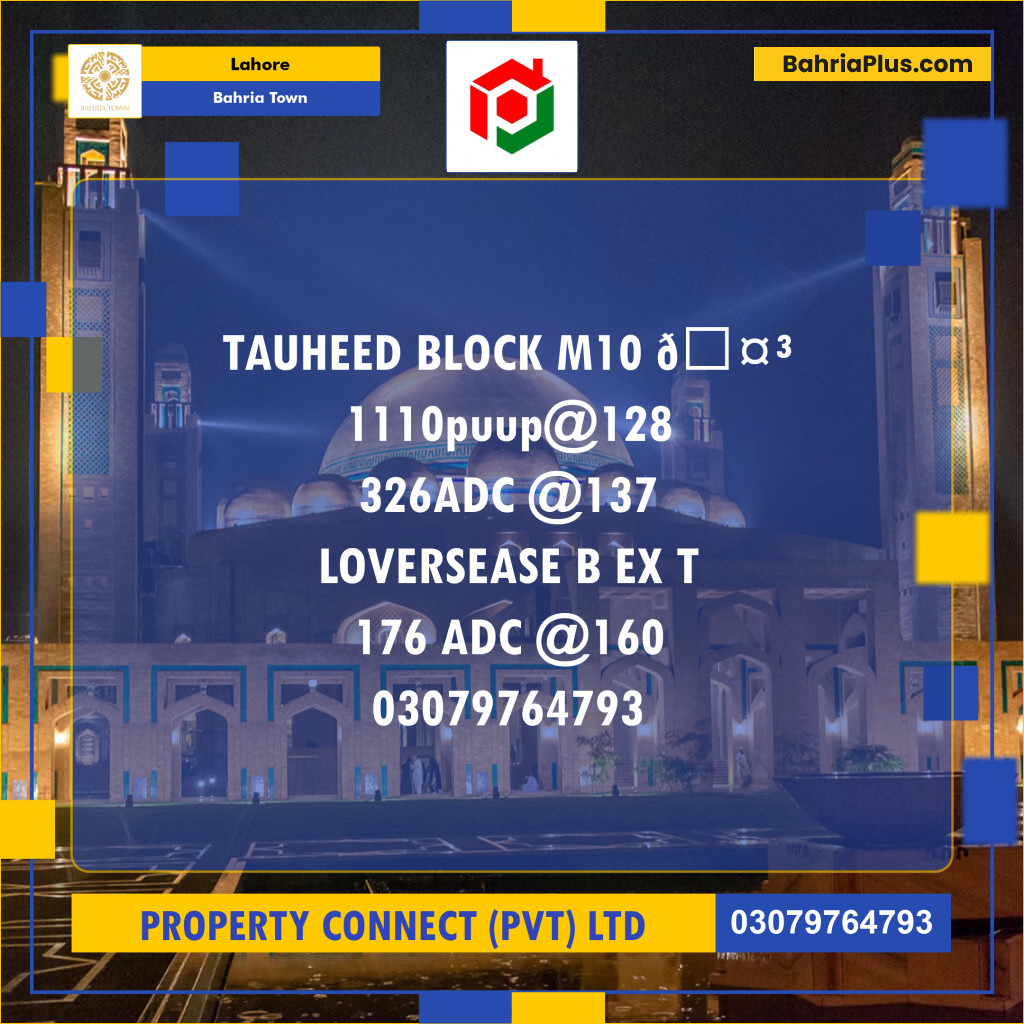 Residential Plot for Sale in Bahria Town, Lahore - (BP-255215)