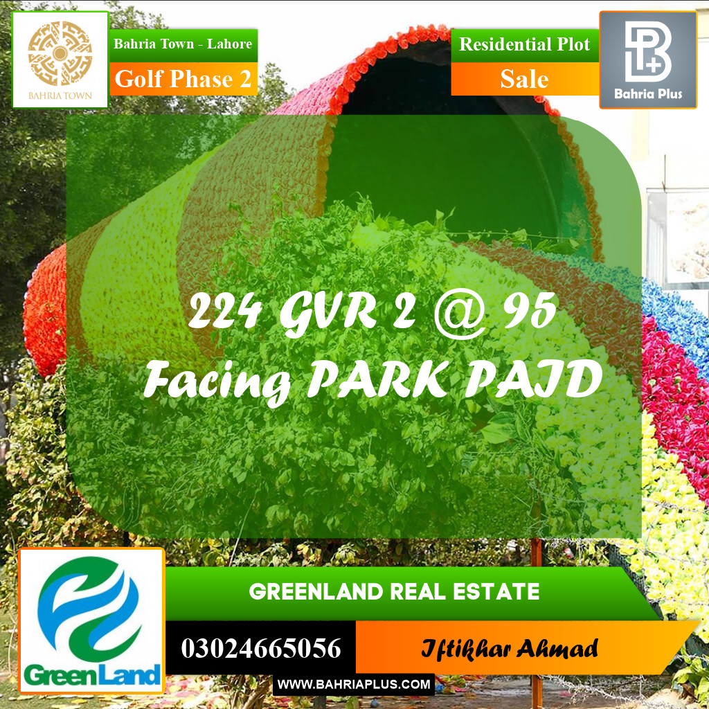 10 Marla Residential Plot for Sale in Golf Phase 2 -  Bahria Town, Lahore - (BP-255246)