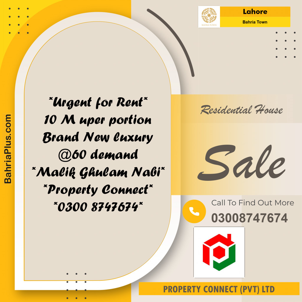 Residential House for Sale in Bahria Town, Lahore - (BP-255285)