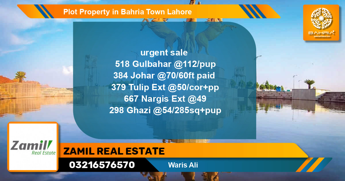 Residential Plot for Sale in Bahria Town, Lahore - (BP-25530)