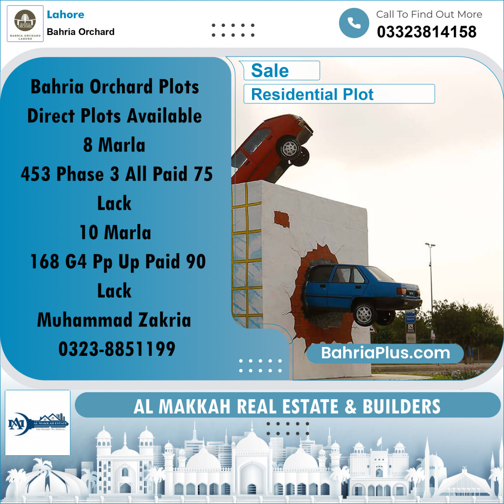 10 Marla Residential Plot for Sale in Bahria Orchard, Lahore - (BP-255347)