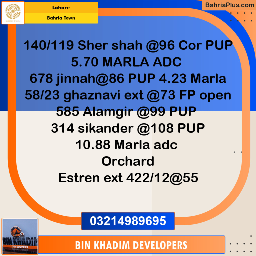 Residential Plot for Sale in Bahria Town, Lahore - (BP-255362)