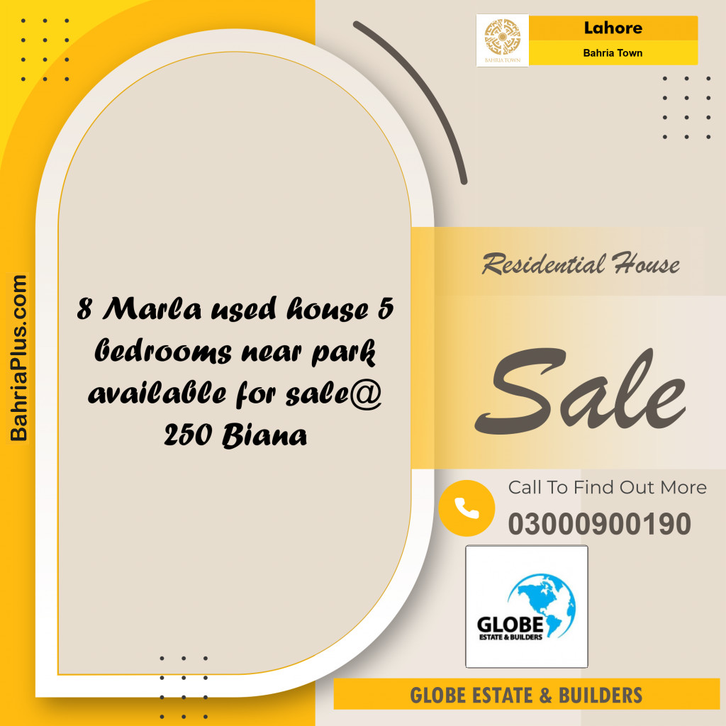 Residential House for Sale in Bahria Town, Lahore - (BP-255399)