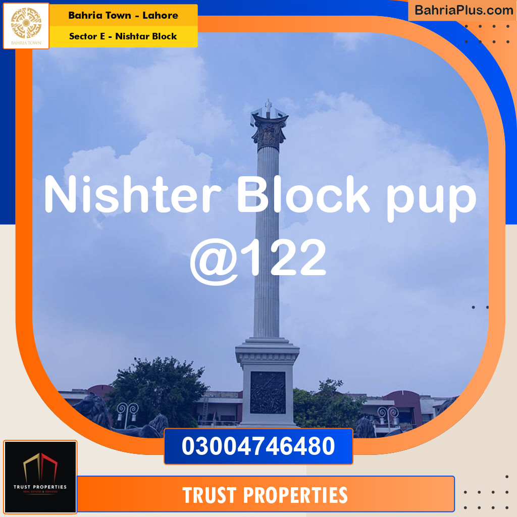 1 Kanal Residential Plot for Sale in Sector E - Nishtar Block -  Bahria Town, Lahore - (BP-255467)