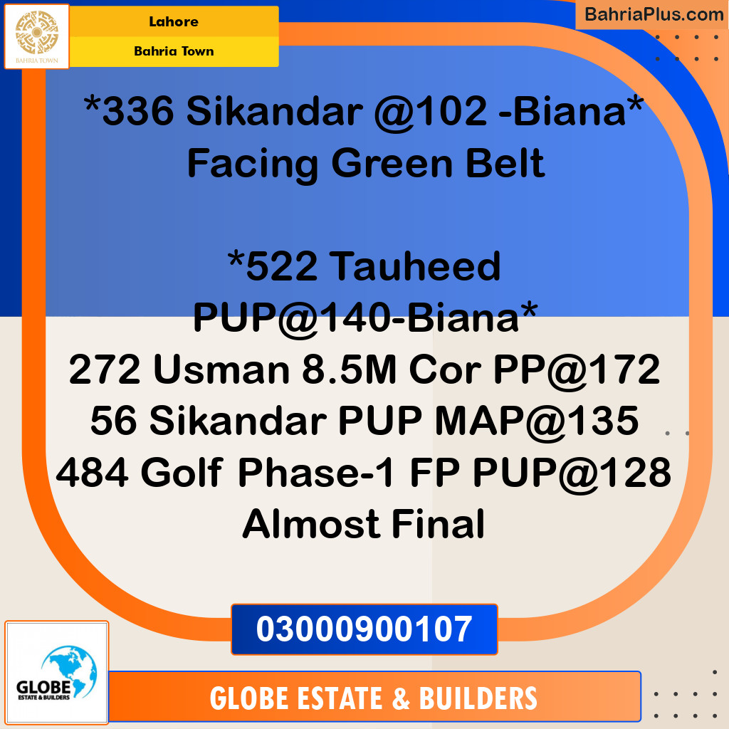 Residential Plot for Sale in Bahria Town, Lahore - (BP-255547)