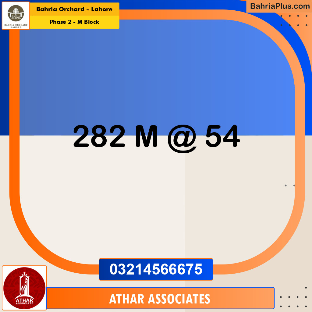 5 Marla Residential Plot for Sale in Phase 2 - M Block -  Bahria Orchard, Lahore - (BP-255609)
