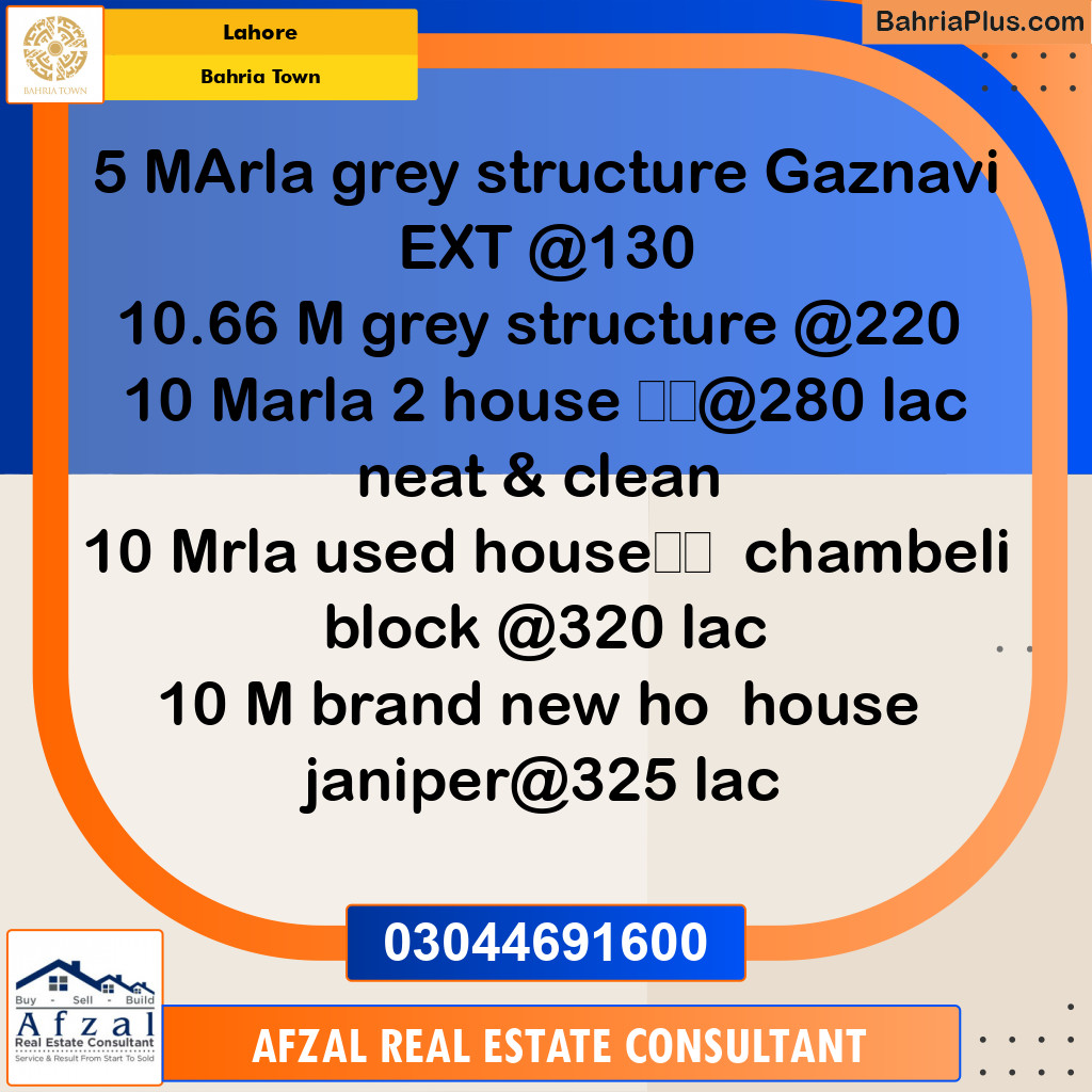 Residential House for Sale in Bahria Town, Lahore - (BP-255657)