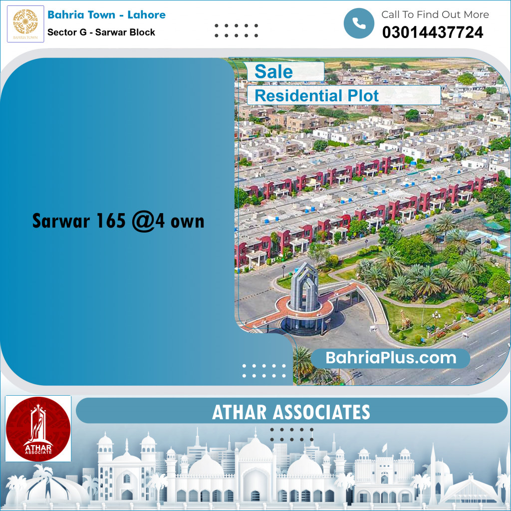 5 Marla Residential Plot for Sale in Sector G - Sarwar Block -  Bahria Town, Lahore - (BP-255723)